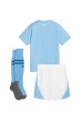 Manchester City Babyklær Hjemme Fotballdrakt til barn 2023-24 Korte ermer (+ Korte bukser)
